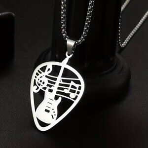 Guitar Pick Rocker Necklace and Pendant #847
